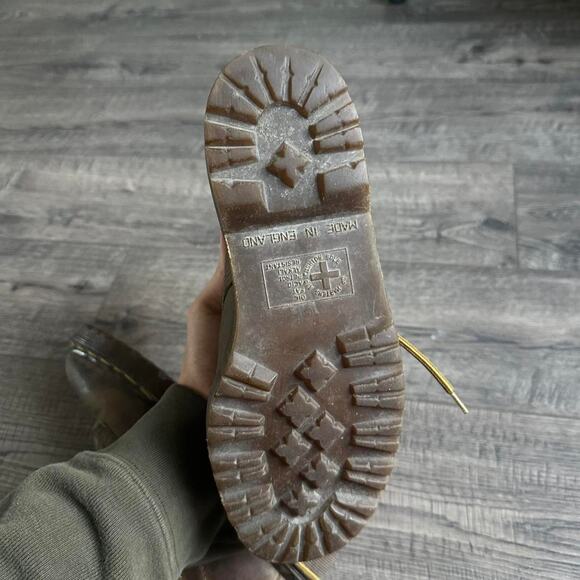 Vintage Dr Doc Martens Made In England Brown Leather Boots - Picture 5 of 8